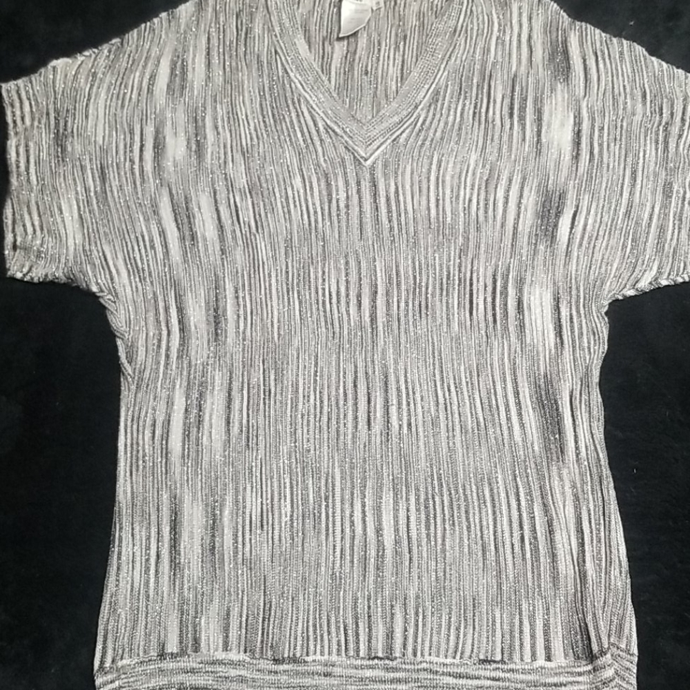 Shimmer silver top